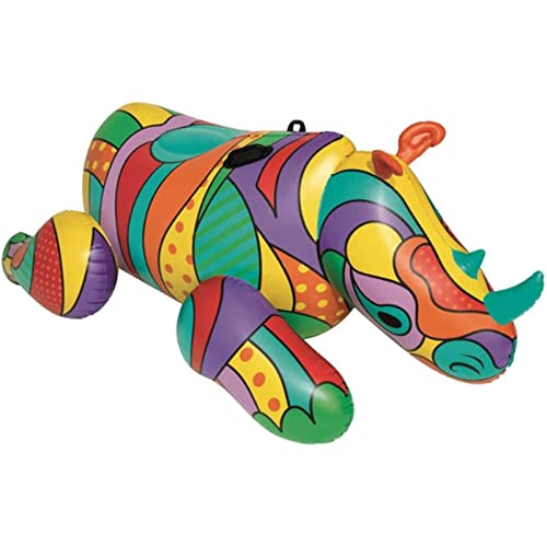 Anneau de natation rhinocéros géant gonflable en PVC épais pour piscine et plage LWX
