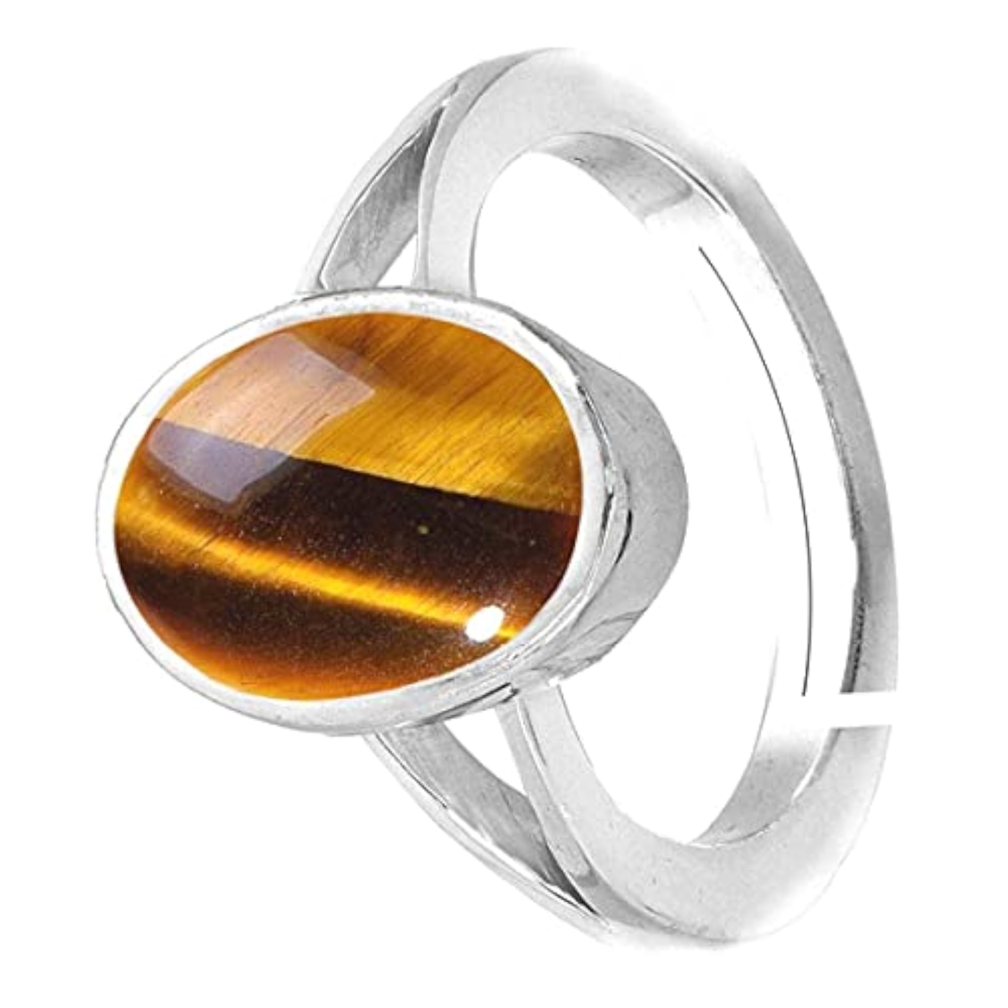 Natural Certified Tiger Eye Ring, 6.00 Ratti Silver