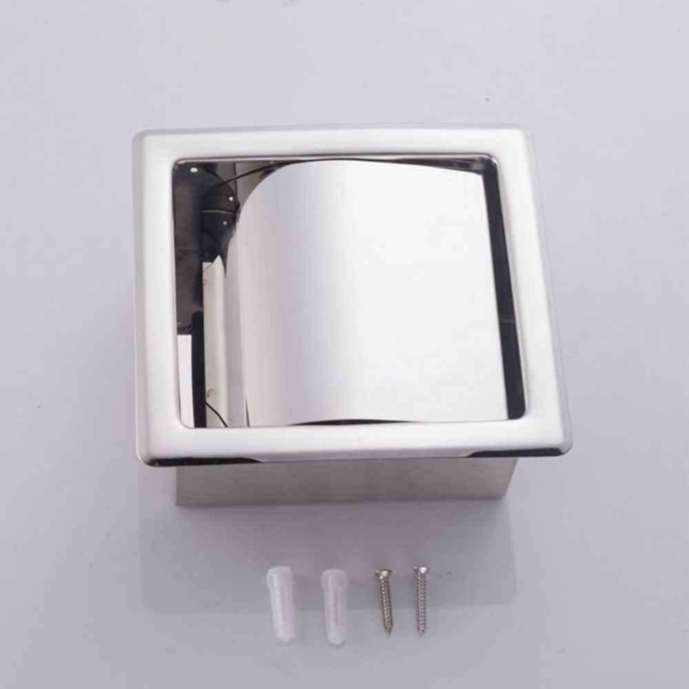 Stainless Steel Wall - Mounted Toilet Paper Holder - Sleek Bathroom Tissue Roll Holder for RV, Camper & Home