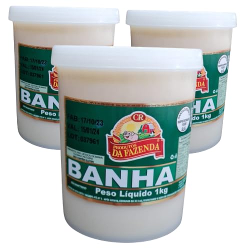 2 Kg Banha de Porco Gordura Suina Pura e Artesanal