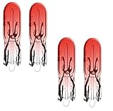4 stück 4x 12V 1.2W W2x4.6D T5 ROT WEDGE GLÜHBIRNE GLASSOCKEL INNENBELEUCHTUNG GLÜHLAMPE