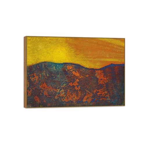 MUHJDYC Max Ernst Famosa Impresión Imagen en Lienzo-Abstracto Cuadros Decoracion Salon-Marco de Madera Pintura Dormitorio Hogar(sin título 6) 30x40cm-12x16in