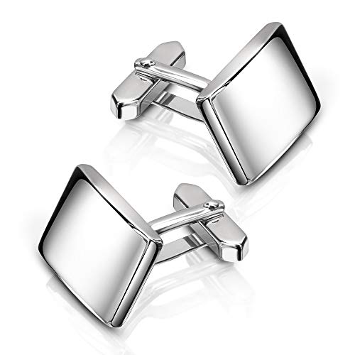 Silber Hochglanz Manschettenknöpfe Herren 925 Silber für ein perfektes luxuriöses Business-Outfit Cover