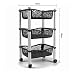 Carrito cocina con ruedas auxiliar carrito frutas y verduras organizador frutero carro...