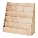 Back2School Express Sleekline 5-Tier Double-Sided Book Display with Storage, Book Shelf, Natural