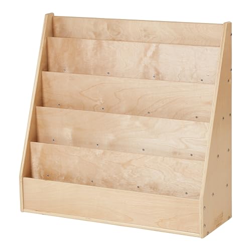 Back2School Express Sleekline 5-Tier Double-Sided Book Display with Storage Book Shelf Natural