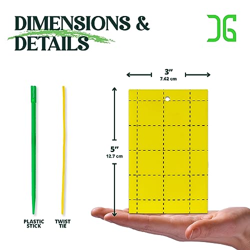Catchmaster GRO Yellow Regular Double Sided Sticky Traps 72PK, Adhesive Bug & Fruit Fly Trap, Pest Control for Home, Farm, Garden, Hydroponics & Greenhouse, Protect Live Plants Indoor & Outdoor - Thumbnail 2