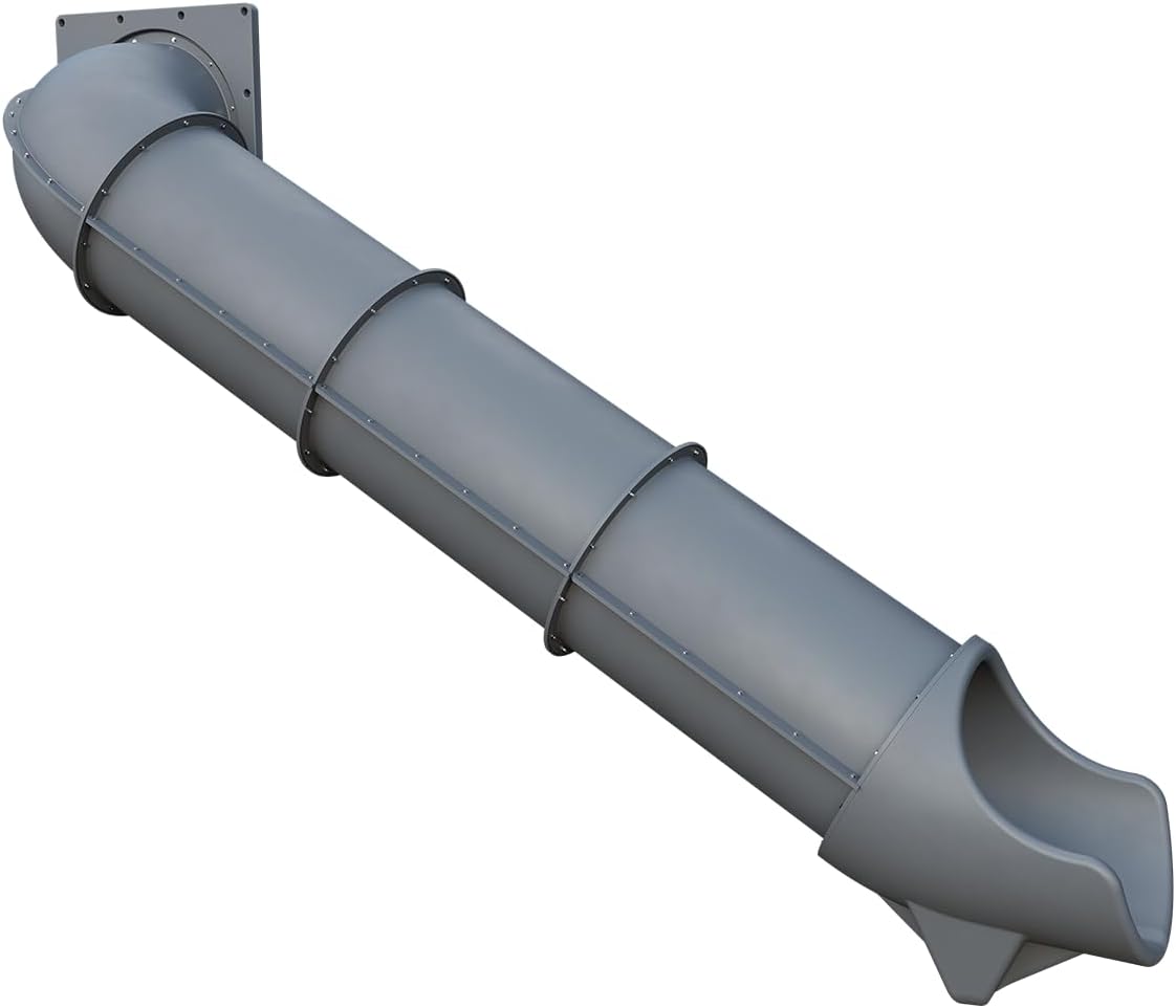 7-Foot Sidewinder Slide for Playsets – Compact, Curvy & Safe Fun | TUSK Strong℠ (Gray)