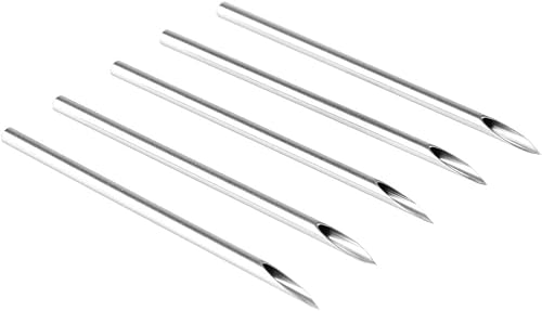 Beauty7 100PCS 15G Gauge 1.4mm Sterilized Surgical Steel Piercing Needles Body Ear Navel Nipple Piercing