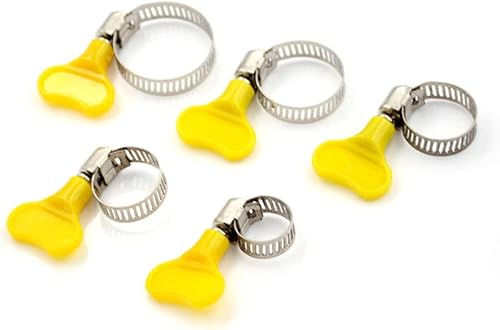 Miniatura 3 de Abrazadera de manguera de mariposa de acero inoxidable 6 piezaslote Abrazadera de tubo Homebrew Fit 0.236 in O.D  1.142 in OD Tubo Mango de