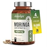 Pure Moringa Capsules | High Strength 10,000mg | 4 Months - 1 Per Day | No Additives | Vegan Superfood Powder Capsules | Pure Moringa Leaf Extract | VitaBright - Made in UK