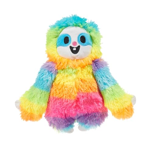 BARK Good Vibes Gary Rainbow Sloth Plush Dog Toy, Multi-Coloured