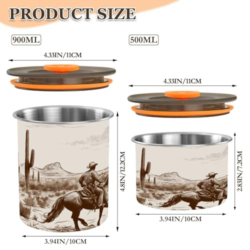 Envase de café hermético de acero inoxidable 500ml miniatura 2