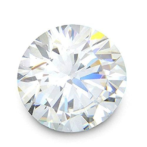 3.00 Ratti Hermosa forma redonda original certificada natural circonita blanca cúbica/diamante blanco americano piedra suelta para hombres y mujeres--B0CQH69P-DNM