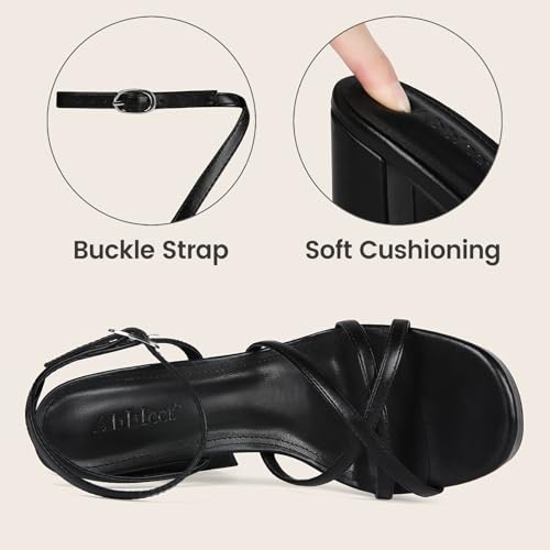 Image of Platform Heels for Women Strappy Chunky Heels Thick High Heel