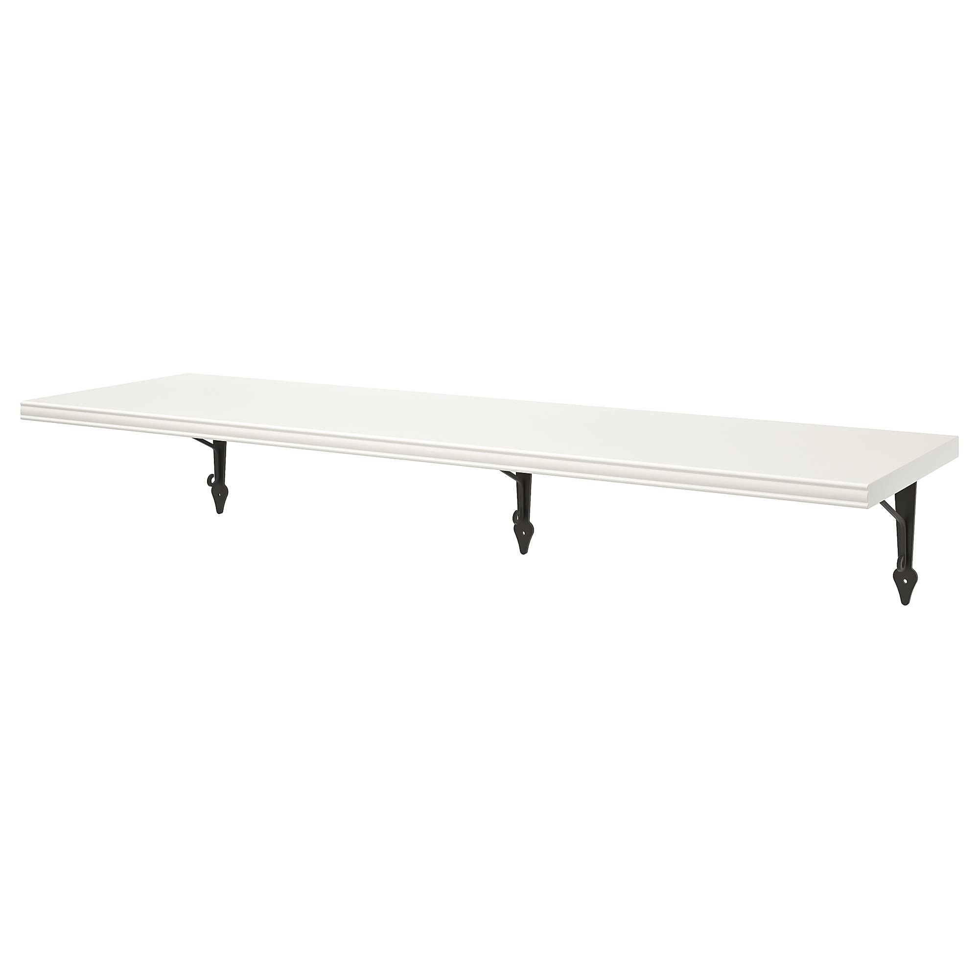 Étagère murale 120 x 30 cm meuble de rangement blanc anthracite BERGSHULT