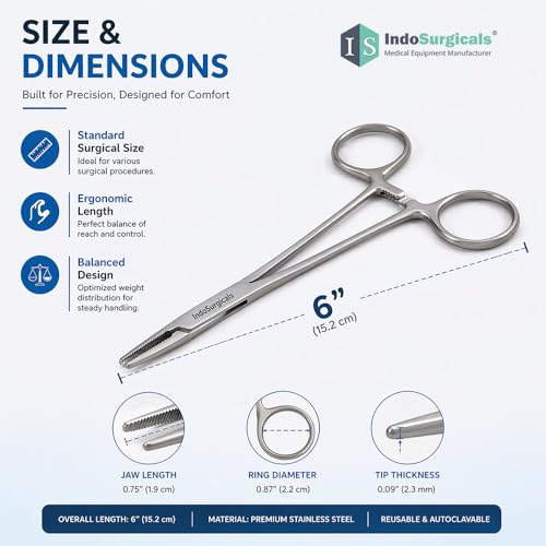 Image of IS IndoSurgicals Deluxe Quality Mayo Hegar Needle Holding Forceps (6 Inch)