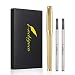 Nekigoen Rollerball Pen for Men Women Luxury Metal Executive Pens Home Office Use, with Perfect Gift Box and 2 Extra Refills Black Ink 0.7mm G2 (Gold)