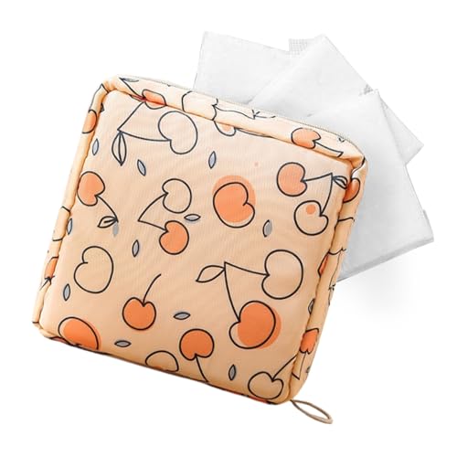 Bolsa de bolsas de época - Soporte de almohadilla sanitaria, Case femenina con cremallera | Organizador de almacenamiento reutilizable, transportista de higiene compacta, guardián discreto, monedero d