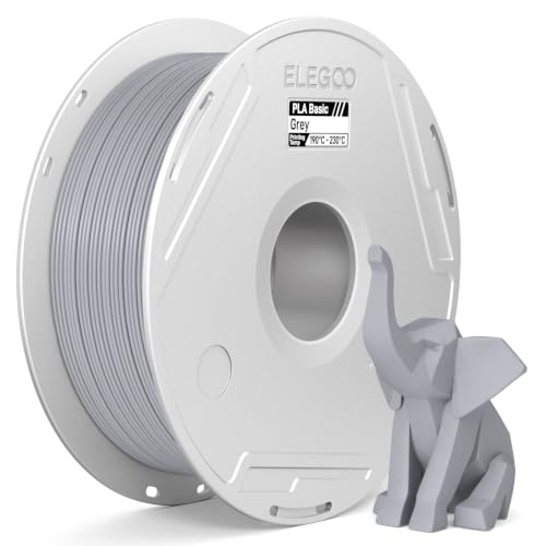 ELEGOO PLA Basic 3D Printer Filament with Reusable Spool Gray 1KG 1.75mm