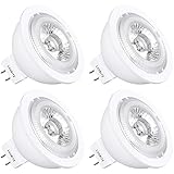 Luxrite MR16 LED Bulb Dimmable, 12V, 50W Equivalent, 2700K Warm White, 500 Lumens, 7W LED Spotlight Bulb, 25 Degree, Damp Rated & UL Listed, GU5.3 Bi-Pin Base - Home and Track Lighting (4 Pack)