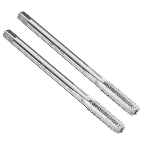 uxcell 2pcs Straight Flute Screw Taps 3/8-16 UNC 2B Thread 5