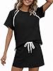 Yousify Womens 2 Piece Skirt Sets Summer Short Sleeve Tops and Tennis Skort Lounge Set Vacation Workout Matching Outfits #4