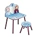 ARDITEX WD13129 Set de Tocador (60x40x85cm) y Taburete (26x26x25cm) de Madera con Espejo (27x29cm) de Disney-Frozen II