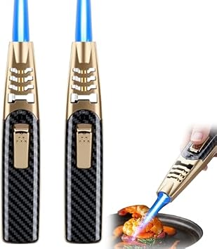 2PCS Electric Lighter, Fire Blaze Lighter, Powerful Firepower Adjustable Dual-Arc Torch Lighter B