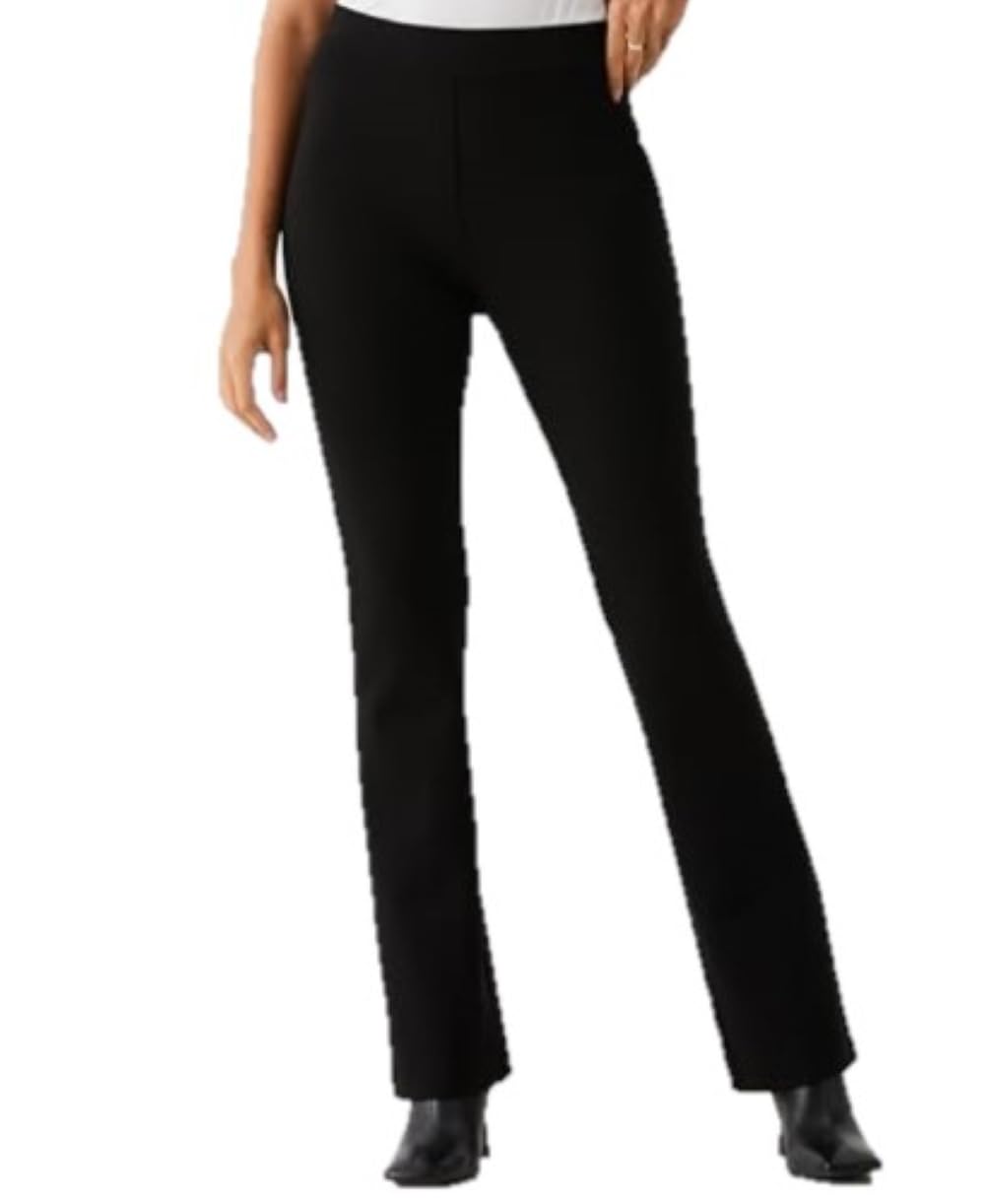 RafaellaWomen's 30" Petite Bootcut Pull-On Pant, Stretch Ponte Knit Fabric, Classic Fit, Versatile Work Slacks