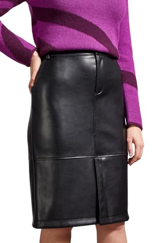 Tribal Women's Buttoned Faux Feather Skirt with Front Slit