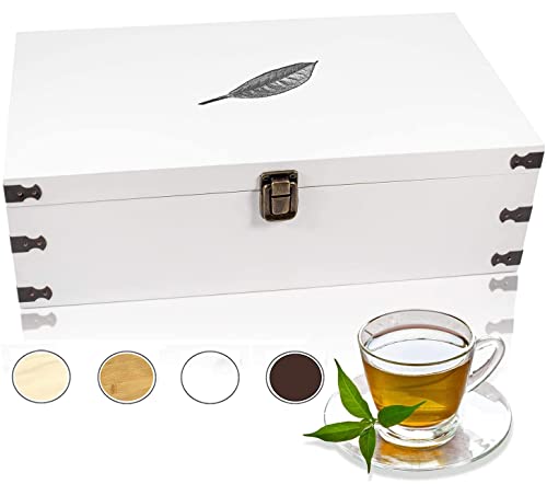 Zen Earth-Inspired White Tea Chest Storage Box