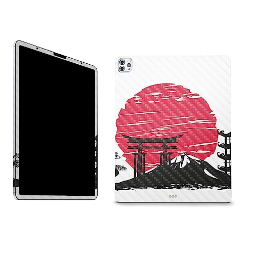 Image of MightySkins Carbon Fiber Skin Compatible with Apple iPad Pro 12.9 inch M2 6th Gen (2022) Full Wrap Kit - Japanese Style | Protective Durable Textured Carbon Fiber Finish | Easy to Apply | Made in The USA