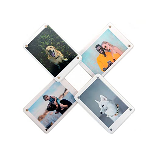 Magnetic Instax Mini Photo Frame, Acrylic 2X3 Mini Polaroid Picture Frames, Refrigerator Magnet Display, Fridge Magnetic Sticker For Fujifilm Instax Mini, Frameless, 2.36 X 3.54 Inch [4 Pack 8 Panels] #TOP4