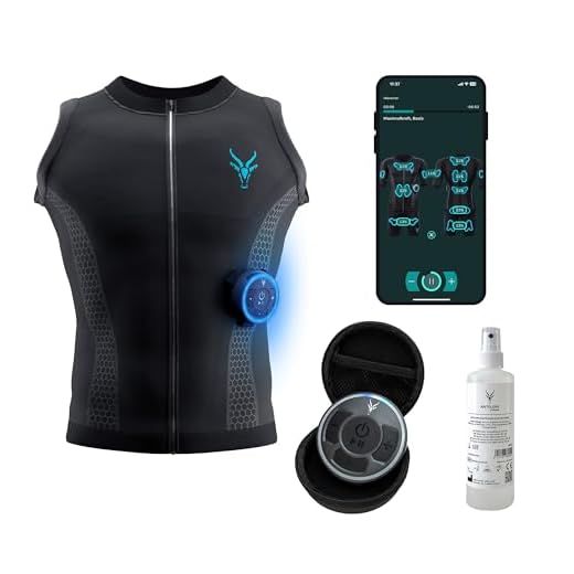 Antelope Evolution EMS Tank Top Männer Größe M – EMS Trainingsgerät, Bauchtrainer, Rückentrainer, Fitnessgerät für Zuhause oder im Studio, Heimtrainer, unterstützt beim Abnehmen und Muskelaufbau