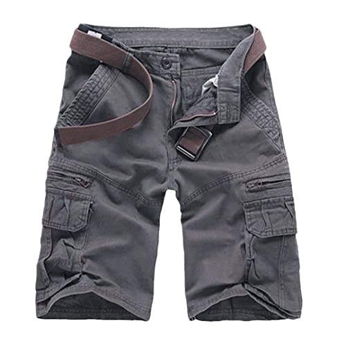Short cargo en coton gris foncé FULBHPRINT taille 44 pour homme