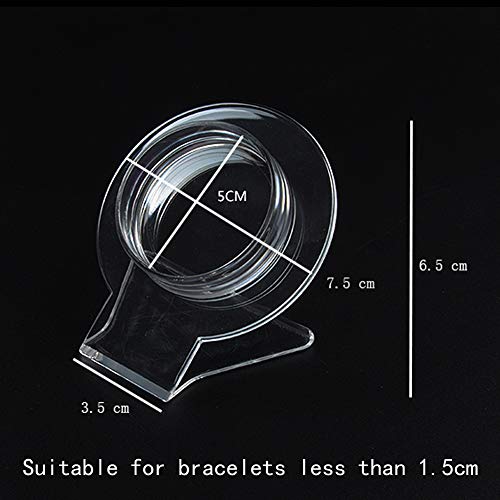 Mollensiuer 2 Pcs Clear Acrylic Bracelet Displays Stands Bracelet Display Stand Holder Clear Bracelet Stand Transparent Shelf Shelves Acrylic Jewelry Holder Showcase Shelf Clear Jewelry Organizer Rack thumb #1