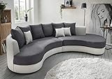 wohnzimmer sofa grau Das Untergestell ist weiß gehalten und bildet damit einen perfekten Kontrast. Das Sofa verfügt über eine Nosagfederung, die den Sitzkomfort bestens abrundet.