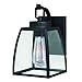 VAXCEL Granville 1 Light Bronze Geometric Outdoor Wall Lantern Clear Glass