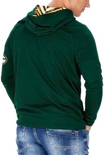 Zubaz NFL Men's Zebra Hooded LS T-Shirt - Green Bay Packers, X-Large - 1