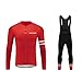 Produktbild UGLY FROG Radtrikot Set Atmungsaktive Herren Winter Fleece Radsport Fahrrad Trikot Langarm + Bib Lange Hosen mit Sitzpolster
