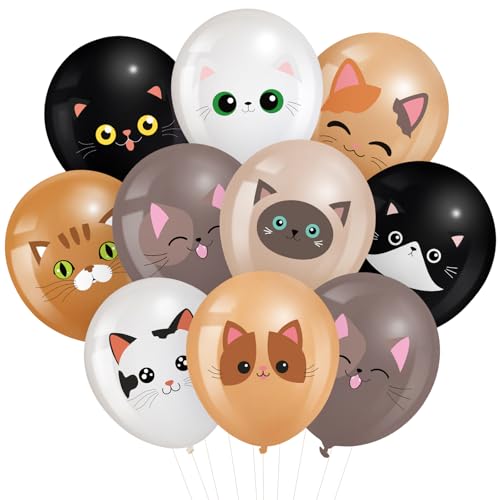 Censen 45 Pcs Cat Balloons 12 Inch Cat Latex Balloons