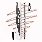 The BrowGal Eyebrow Pencil with Spoolie & Built in Sharpener - Shade 05 Taupe - Waterproof & Buildable Brow Pencil with Hair Like Strokes - Natural Looking, Soft Finish