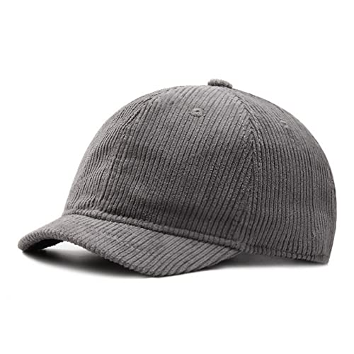 Faringoto Adjustable Solid Color Baseball Cap Women's Corduroy Curved Brim Sun Hat