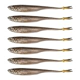 6th Sense Masterclass Crappie Strobe Minnow – 2.1' Ultra-Realistic Soft Plastic Panfish Bait – Premium Crappie Lure for Docks, Brush Piles & Timber – 7 Pack (Live Minnow, 2.1' (7/pk))
