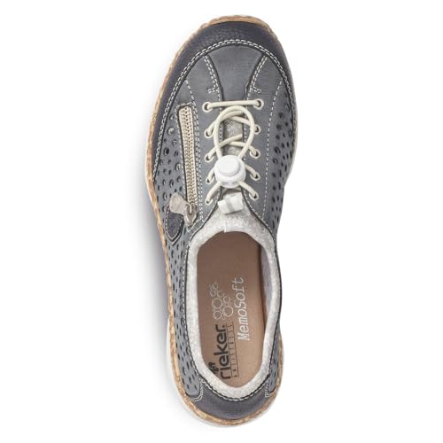 Rieker N42P6 Nikita Slip-On Women's Sneakers - Lightweight Walking Shoes with Durable Sole - Lacer-Cut Detailing and Stretch Laces - Stylish Comfort for All-Day Wear2