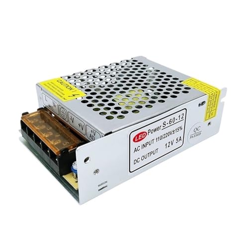 Alimentation à découpage LED 12V 5A transformateur 60W boîtier lecteur DC bande lampe