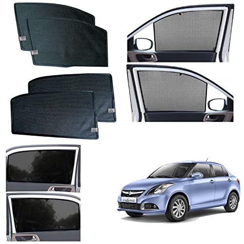 Image of WolkomHome car Fix Curtain Window Shades Half Curtains Sunshade for Dzire 2015