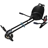 dBass Mini Adjustable Hoverboard Go Kart for Off-Road Hoverboard with Shock Absorber Big Pneumatic Tyre for Kids and Adult (Black)
