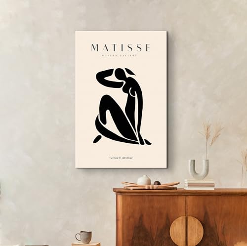 Affiche Henri Matisse corps de femme noire, art mural poétique pour chambre sereine